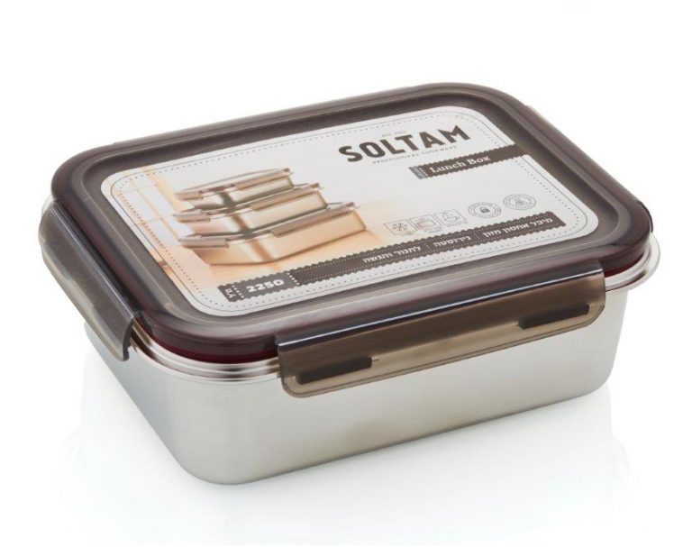 קופסאת איחסון מנירוסטה 2250 מ"ל סולתם | SOLTAM
