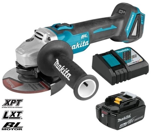 משחזת נטענת 18V BL דגם DGA504 כולל סוללה 4AH מבית MAKITA