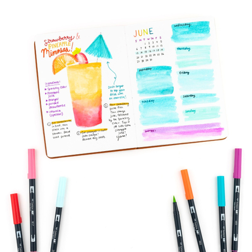 סט 10 טושי מכחול DUAL BRUSH PENS ( tropical)