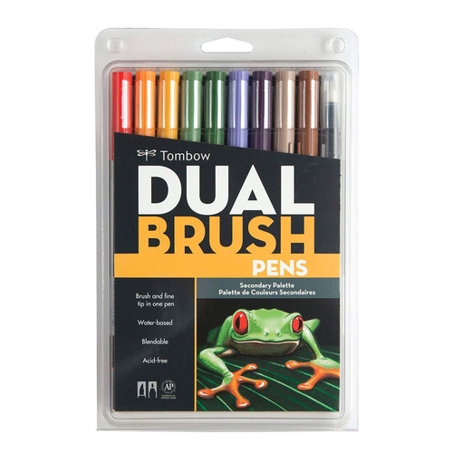 סט 10 טושי מכחול DUAL BRUSH PENS ( secondary palette)