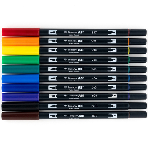 סט 10 טושי מכחול DUAL BRUSH PENS ( primary)