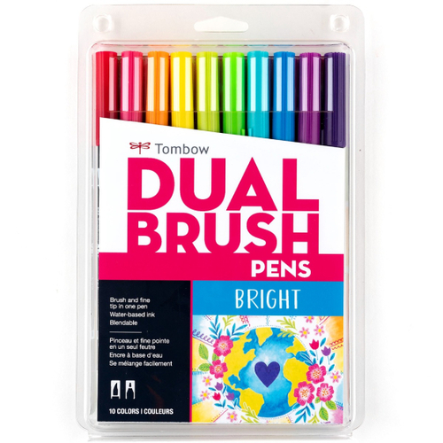 סט 10 טושי מכחול DUAL BRUSH PENS ( bright palette)