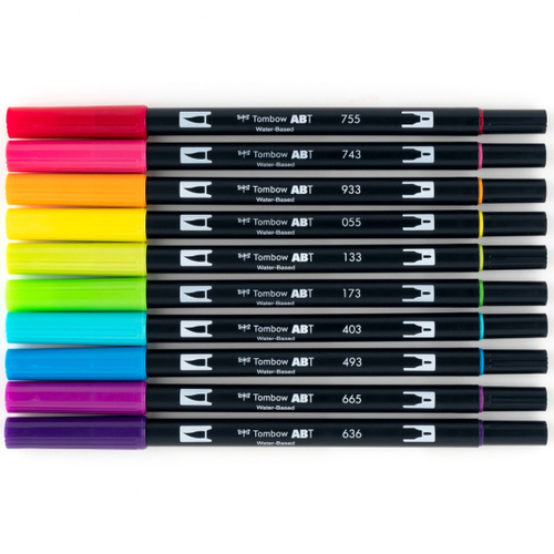 סט 10 טושי מכחול DUAL BRUSH PENS ( bright palette)
