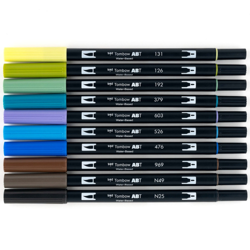 סט 10 טושי מכחול DUAL BRUSH PENS ( landscape)