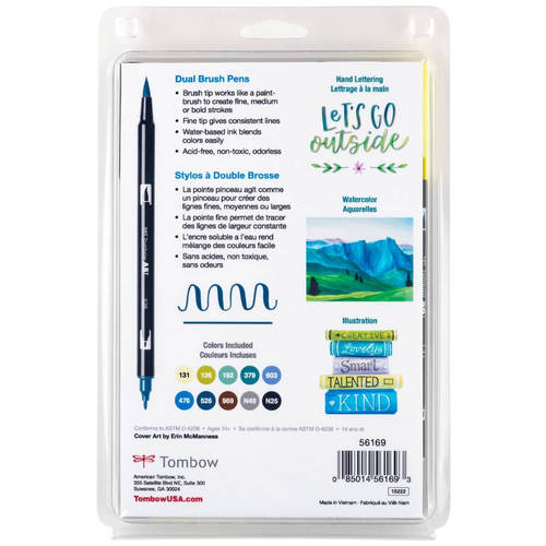סט 10 טושי מכחול DUAL BRUSH PENS ( landscape)