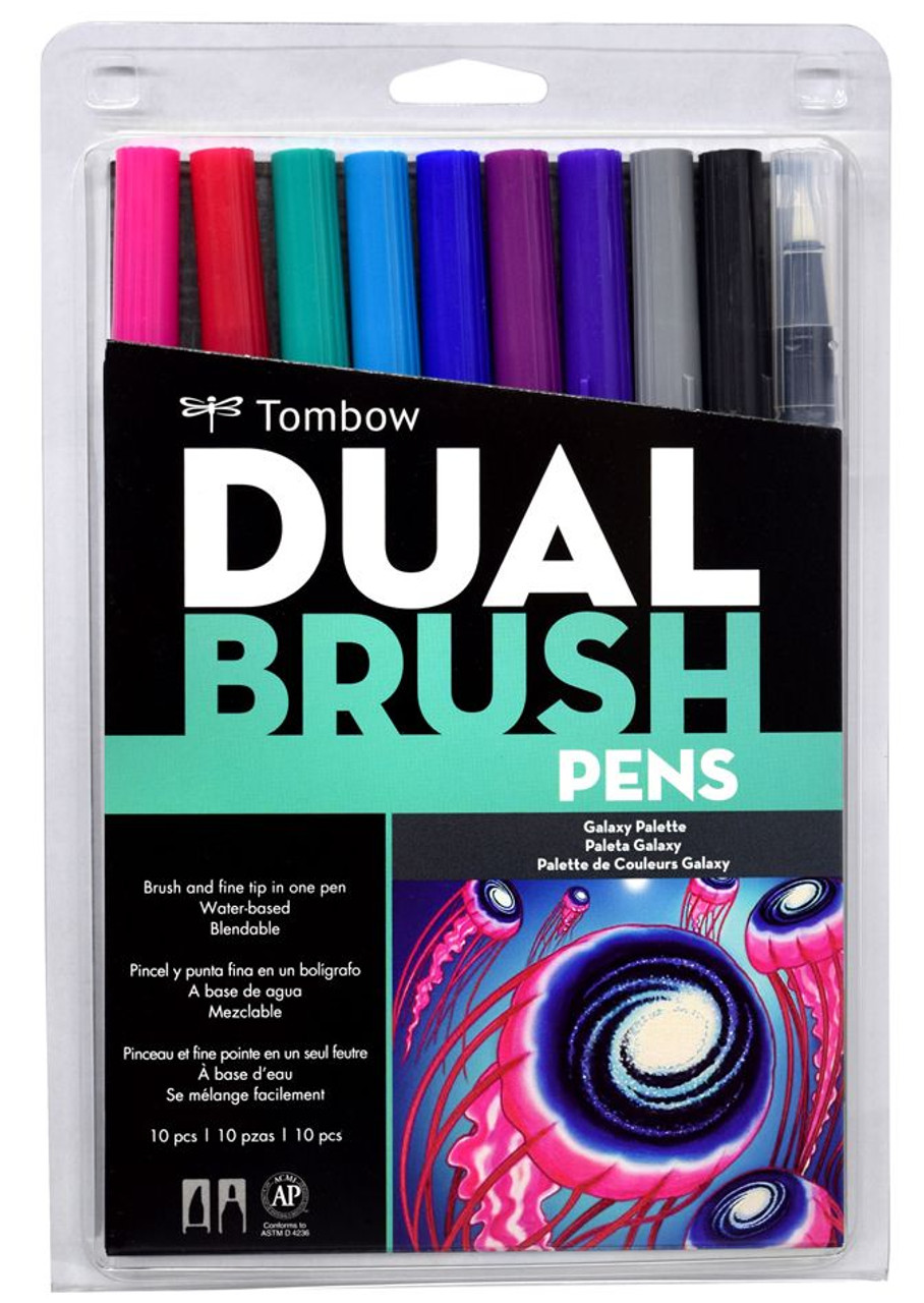 סט 10 טושי מכחול DUAL BRUSH PENS (galaxy palette)