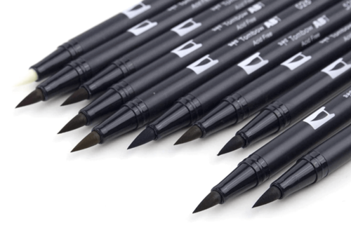 סט 10 טושי מכחול DUAL BRUSH PENS ( MUTED)