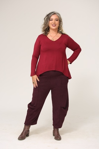 טוניקה חופש בצבעים חלקים plus size