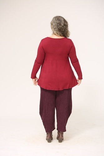 טוניקה חופש בצבעים חלקים plus size