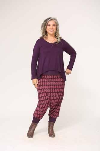 טוניקה חופש בצבעים חלקים plus size
