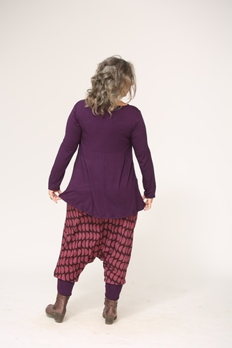 טוניקה חופש בצבעים חלקים plus size