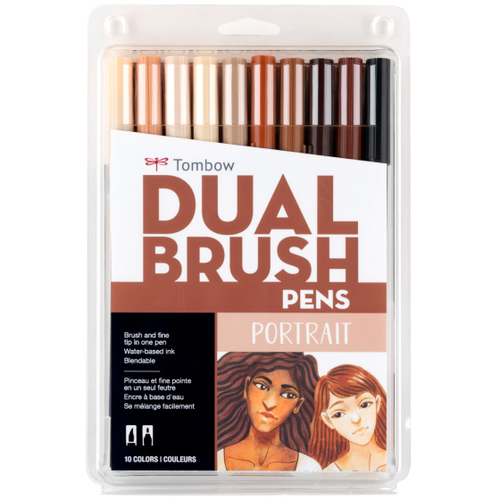 סט 10 טושי מכחול DUAL BRUSH PENS ( PORTRAIT)