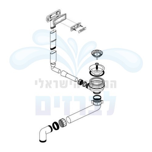 BLANCO 227569 | צנרת לכיור מטבח פלאון BLANCO PLEON | אובר פלאו מלבני בלנקו