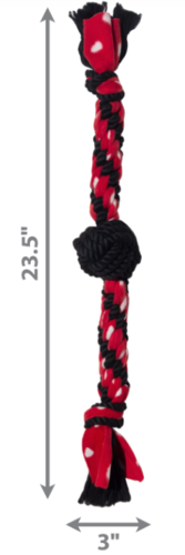 SIGNATURE ROPE DUAL KNOT W/BALL - משחק חבל לכלבים