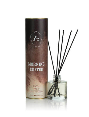 מבשם מקלות במבוק- MORNING COFFEE - מפיץ ריח בניחוח קפה וחלב –  100 מ
