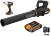 מפוח עלים + מברגת אימפקט כולל סוללה 2AH מבית WORX