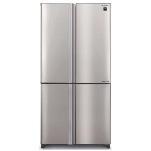 מקרר 4 דלתות מקפיא תחתון – 610 ליטר Sharp שארפ SJ-9170-SL נירוסטה כולל ICE MAKER