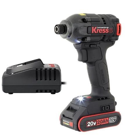 מברגת אימפקט 20V נטענת + סוללה 2AH מבית KRESS