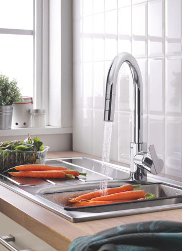 ברז מטבח נשלף FEEL אפור מטאלי GROHE