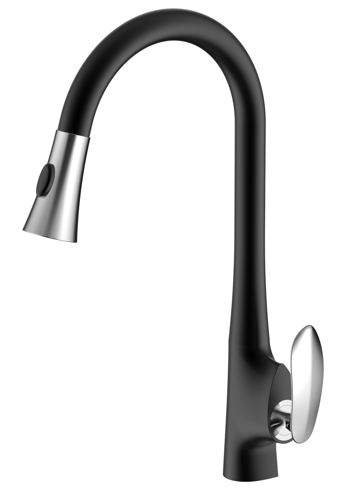 ברז מטבח נשלף DODO שחור/כרום AQUILA PREMIUM
