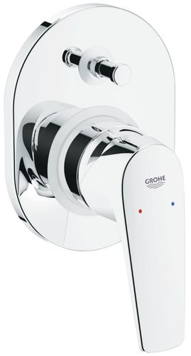 אינטרפוץ 4 דרך אובלי BAUFLOW כרום ניקל GROHE