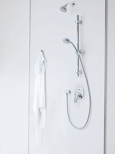 אינטרפוץ 4 דרך אובלי BAUFLOW כרום ניקל GROHE