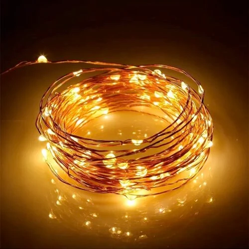 שרשרת סולארית 100 לדים עם שלט אלחוטי וחיבור USB