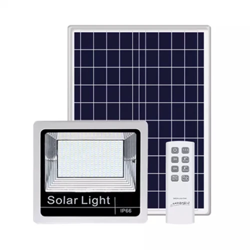 פרוז'קטור לד סולארי 60W עם  חיישן זיהוי תנועה גוון לבן קר
