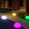 גוף תאורה סולארי דמוי חלוק אבן קוטר 26 ס"מ עם שלט הפעלה