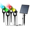 4 דוקרנים סולאריים לגינה דגם עמית גוון הארה RGB