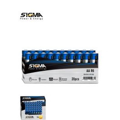 20 סוללות אבץ פחם AA  SIGMA