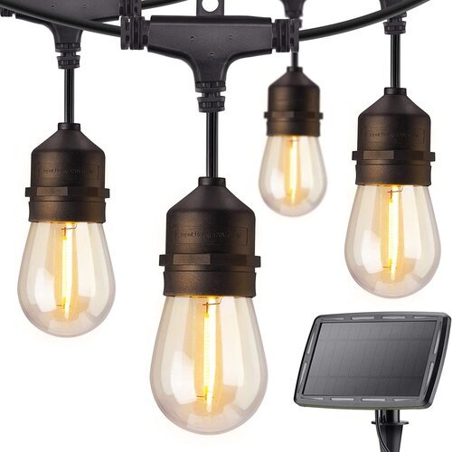 גרילנדה סולארית 15 נורות עם שלט אלחוטי וטעינת USB