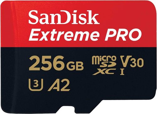 SanDisk Extreme PRO 256GB microSDXC UHS-I A2 Card with Adapter