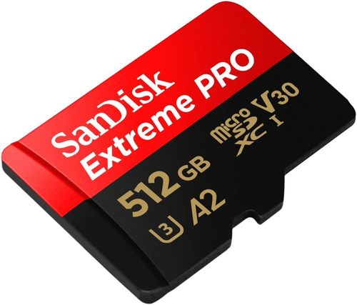 SanDisk Extreme PRO 512GB microSDXC UHS-I A2 Card with Adapter