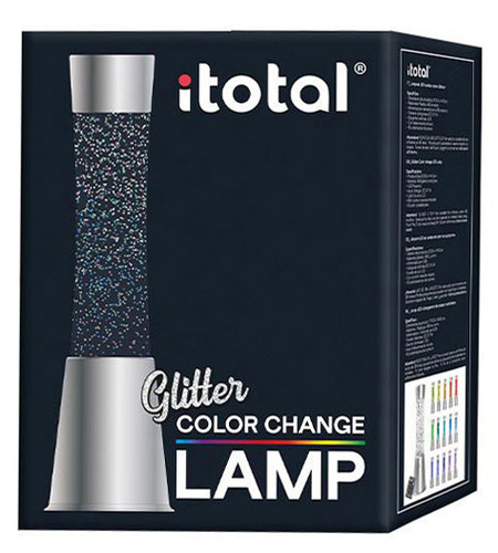 מנורת נצנצים Glitter Lamp מחליפה צבעים עם שלט i-Total 