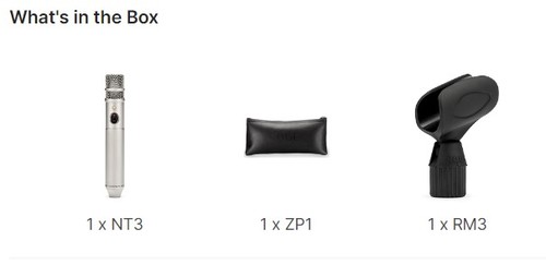 זוית נוספת RODE NT3 3/4-inch Cardoid Condenser Microphone