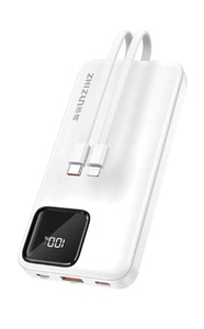 מטען נייד 10000mAh 22.5W עם צג וכבל מובנה