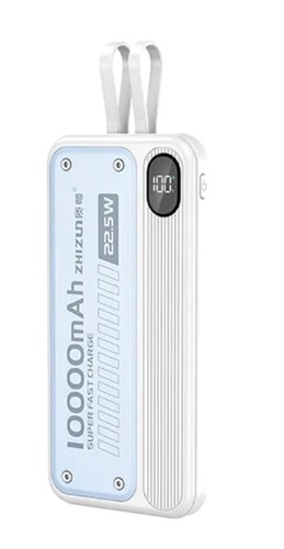מטען נייד 10000mAh 22.5W עם צג וכבל מובנה