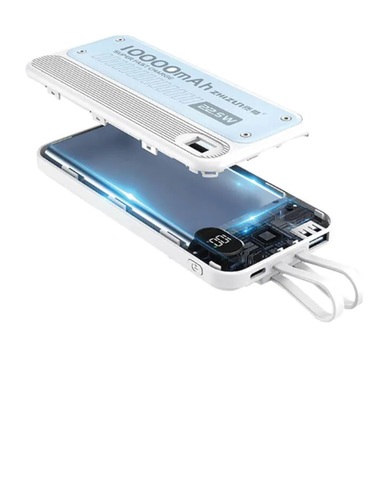 מטען נייד 10000mAh 22.5W עם צג וכבל מובנה