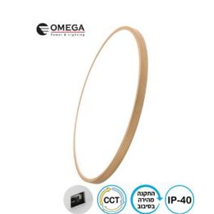 צמוד תקרה נקסט זהב NEXT 80W כפתור CCT Omega