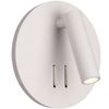 מנורת צמוד קיר קריאה עגולה 3W+6W IP20 גוף לבן אור חם