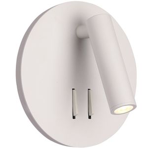 מנורת צמוד קיר קריאה עגולה 3W+6W IP20 גוף לבן אור חם יורולוקס