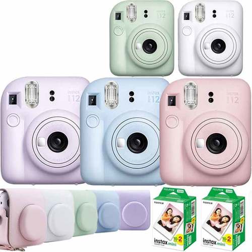 קיט מושלם מצלמה Fuji Instax Mini 12 + תיק מקורי + 2 חבילות נייר (סה