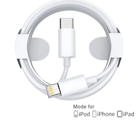 כבל  LIGHTNING - USB TYPE C איכותי לאייפון באורך 1.5m  צבע לבן