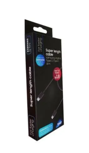 כבל סינכרון וטעינה מקורי SAMSUNG TC-TC 1.8M BLACK 