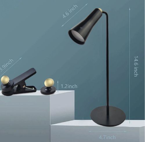 מנורת שולחן PALERMO נטענת 3W עם חיבור USB- שחור