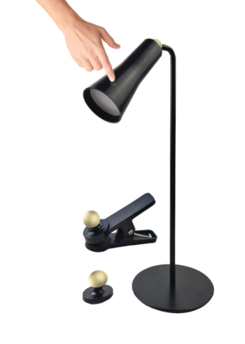 מנורת שולחן PALERMO נטענת 3W עם חיבור USB- שחור