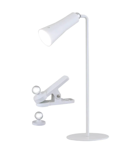 מנורת שולחן PALERMO נטענת 3W עם חיבור USB- לבן