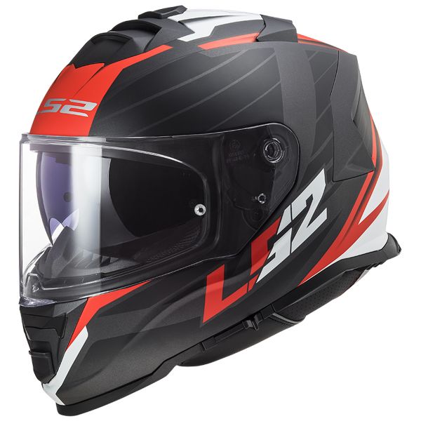 קסדת אל אס 2 סטורם שחור / אדום / לבן -  LS2 FF800 STORM NERE