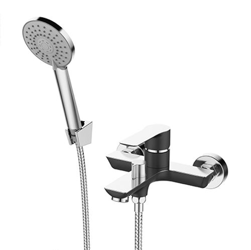 ברז אמבט MURRE שחור/כרום AQUILA PREMIUM